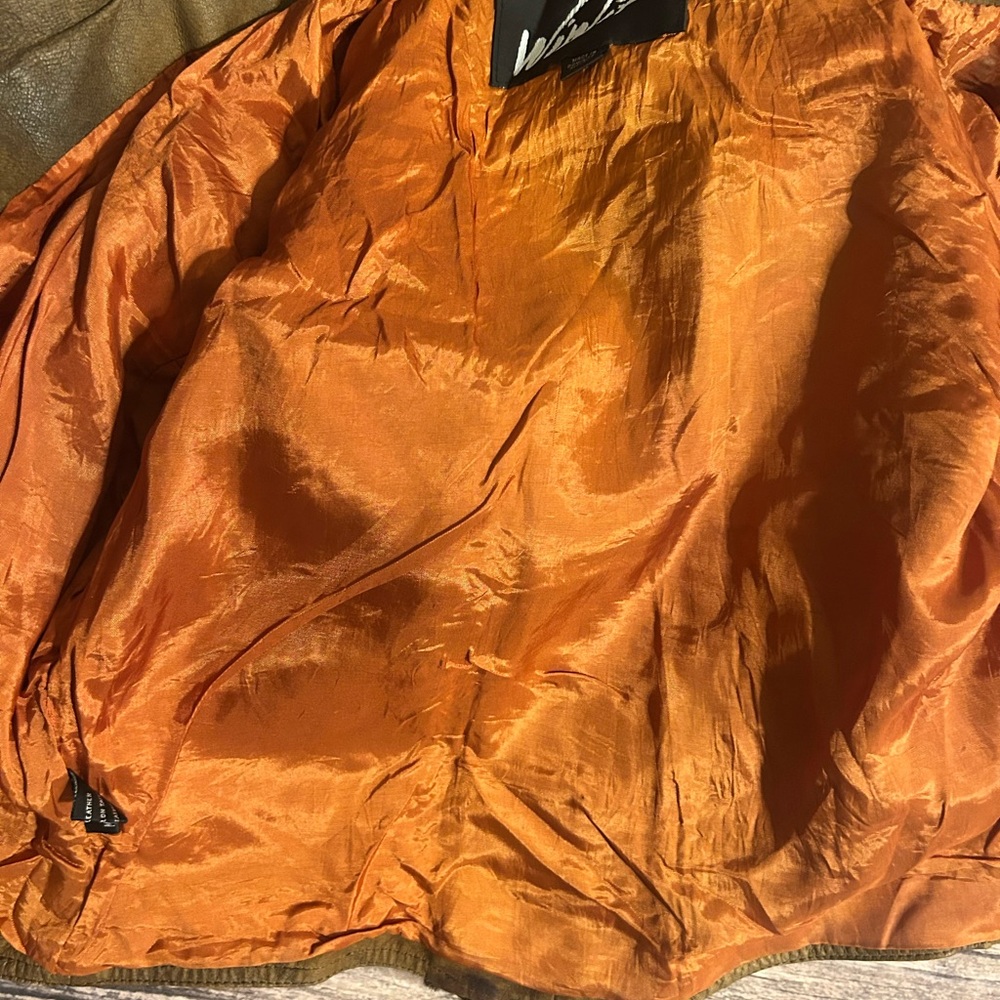 Brown Fringe Leather Jacket - Picture 9 of 10